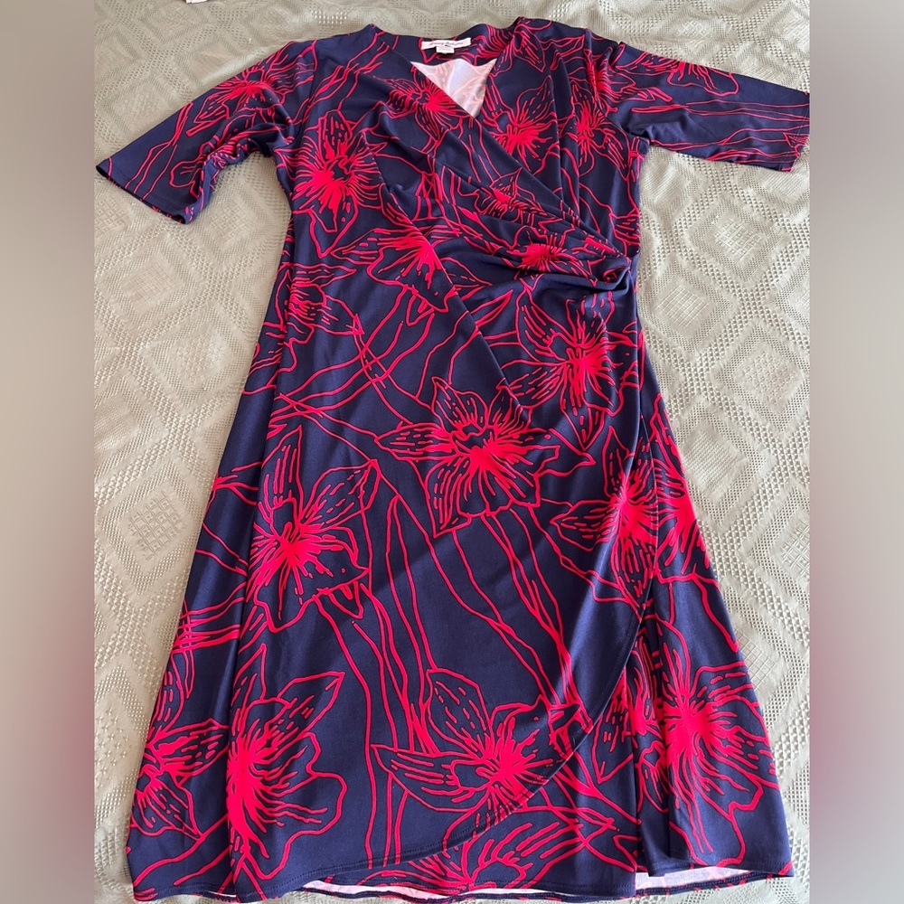 Tommy Bahama vista bloom short wrap dress size L